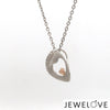 Jewelove™ Pendants Evara Platinum Diamonds Pendant with Rose Gold Heart JL PT P 323