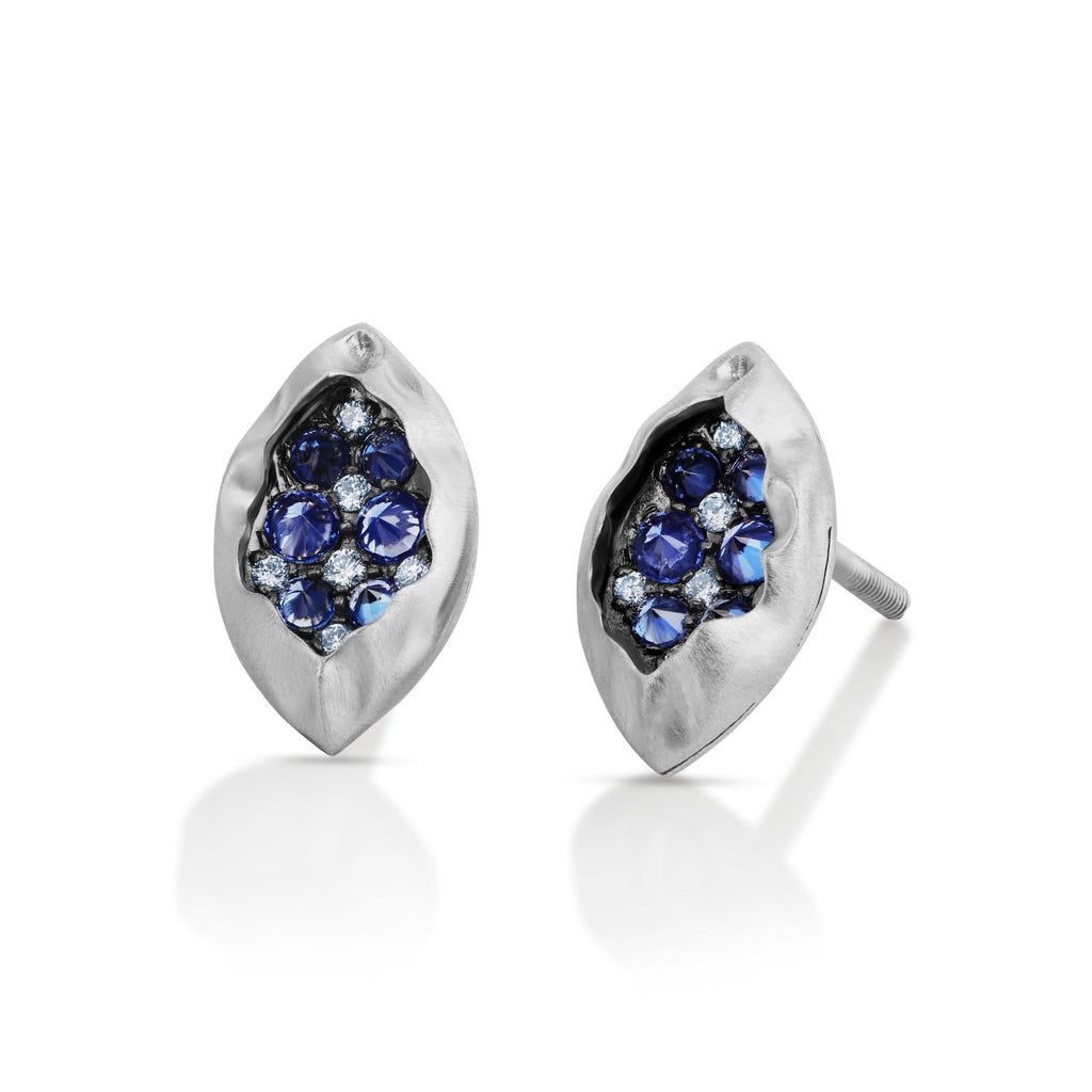 Jewelove™ Earrings SI IJ Evara Platinum Diamonds Tanzanite Earrings for Women JL PT E 270