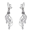 Jewelove™ Pendants & Earrings Earrings Only Evara Platinum Necklace Earrings with Diamonds JL PT N21