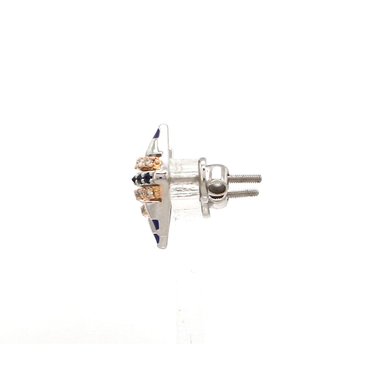 Jewelove™ Pendants & Earrings Evara Platinum Rose Diamonds Pendant Set with Blue Sapphire JL PT PE 366