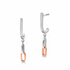 Jewelove™ Earrings Evara Platinum Rose Gold Cable Links Earrings for Women JL PT E 313