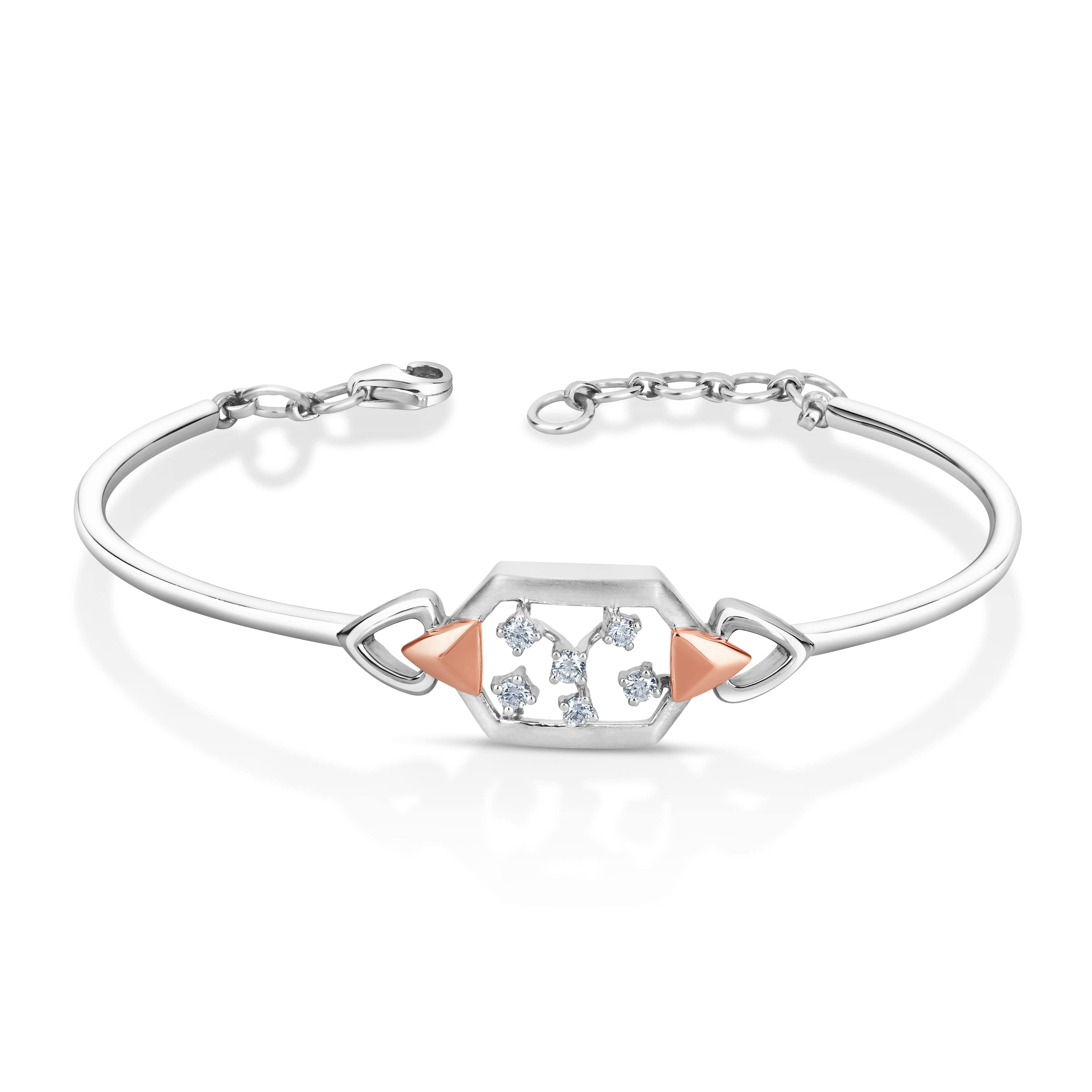 Evara Designer Platinum Diamond Bracelet for Women JL PTB 1266 – Jewelove.US