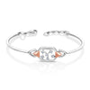 Jewelove™ Bangles & Bracelets Single / SI IJ Evara Platinum Rose Gold Diamond Bracelet for Women JL PTB 782