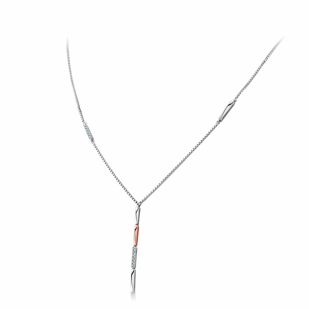 Jewelove™ Chains Evara Platinum Rose Gold Diamond Necklace Chain JL PT CH 208