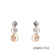 Jewelove™ Necklaces & Pendants Evara Platinum Rose Gold Diamond Necklace Set for Women JL PT NE 343