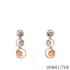 Jewelove™ Necklaces & Pendants Evara Platinum Rose Gold Diamond Necklace Set for Women JL PT NE 343