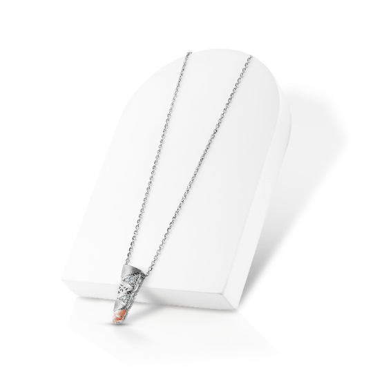 Jewelove™ Pendants Evara Platinum Rose Gold Diamond Pendant Chain for Women JL PT P 338