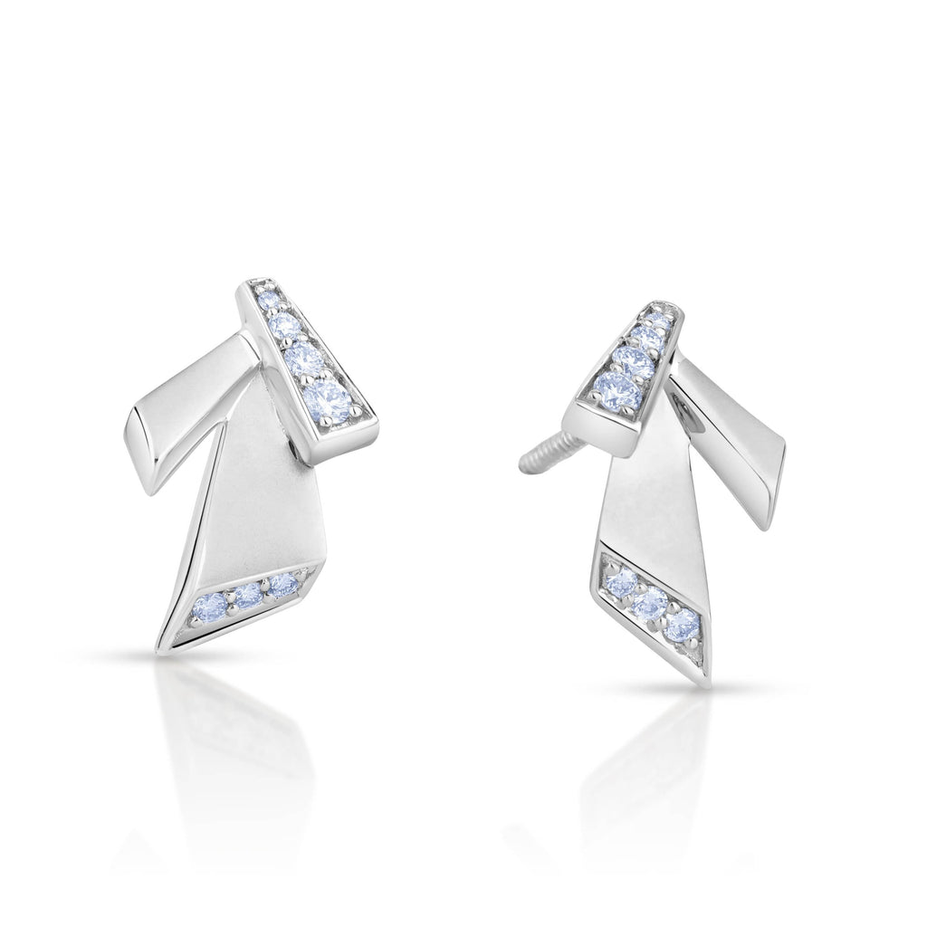 Jewelove™ Earrings SI IJ Evara Platinum Rose Gold Diamonds Earrings for Women JL PT E 268