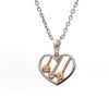 Jewelove™ Pendants Evara Platinum & Rose Gold Diamonds Heart Pendant JL PT P 322