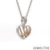 Jewelove™ Pendants Evara Platinum & Rose Gold Diamonds Heart Pendant JL PT P 322