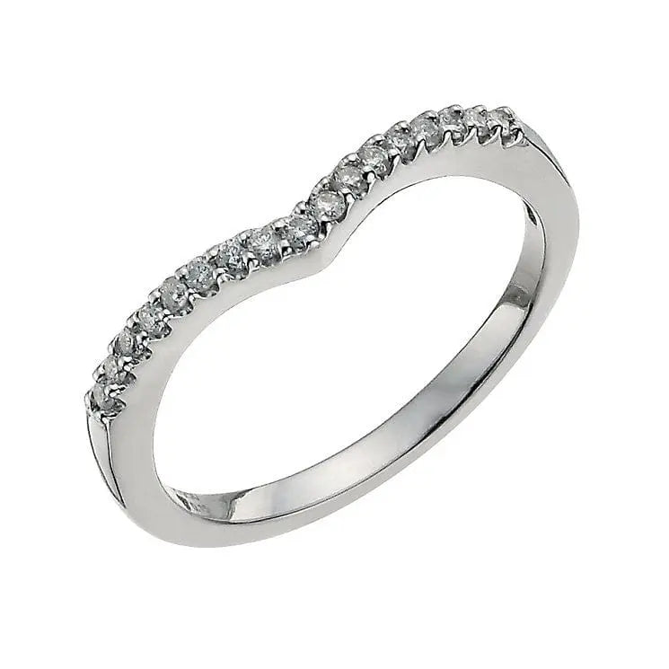 Jewelove™ Rings Half Eternity Platinum Ring with a Curve SJ PTO 227