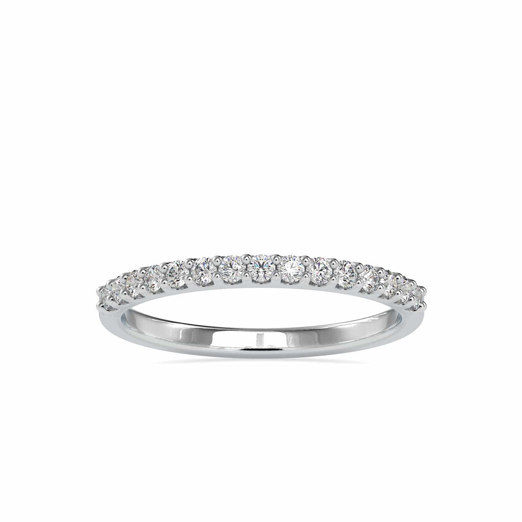 Jewelove™ Rings SI IJ / Women's Band only Half Eternity Platinum Ring with Diamonds for Women JL PT 0018