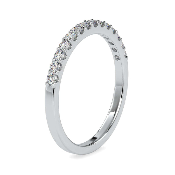 Jewelove™ Rings Half Eternity Platinum Ring with Diamonds for Women JL PT US-0003