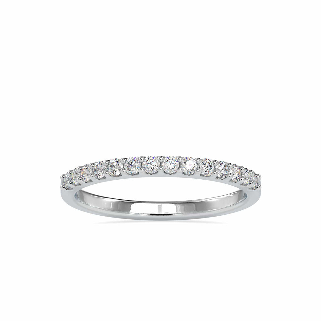 Jewelove™ Rings SI IJ / Women's Band only Half Eternity Platinum Ring with Diamonds for Women JL PT US-0003