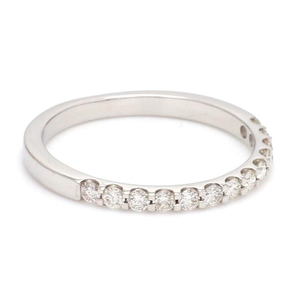 Half Eternity Platinum Ring with U-cut Setting JL PT 916 – Jewelove™