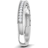 Platinum Diamond Rings - 3mm Half Eternity Ring With Diamonds And Milgrain Finish In Platinum JL PT 435
