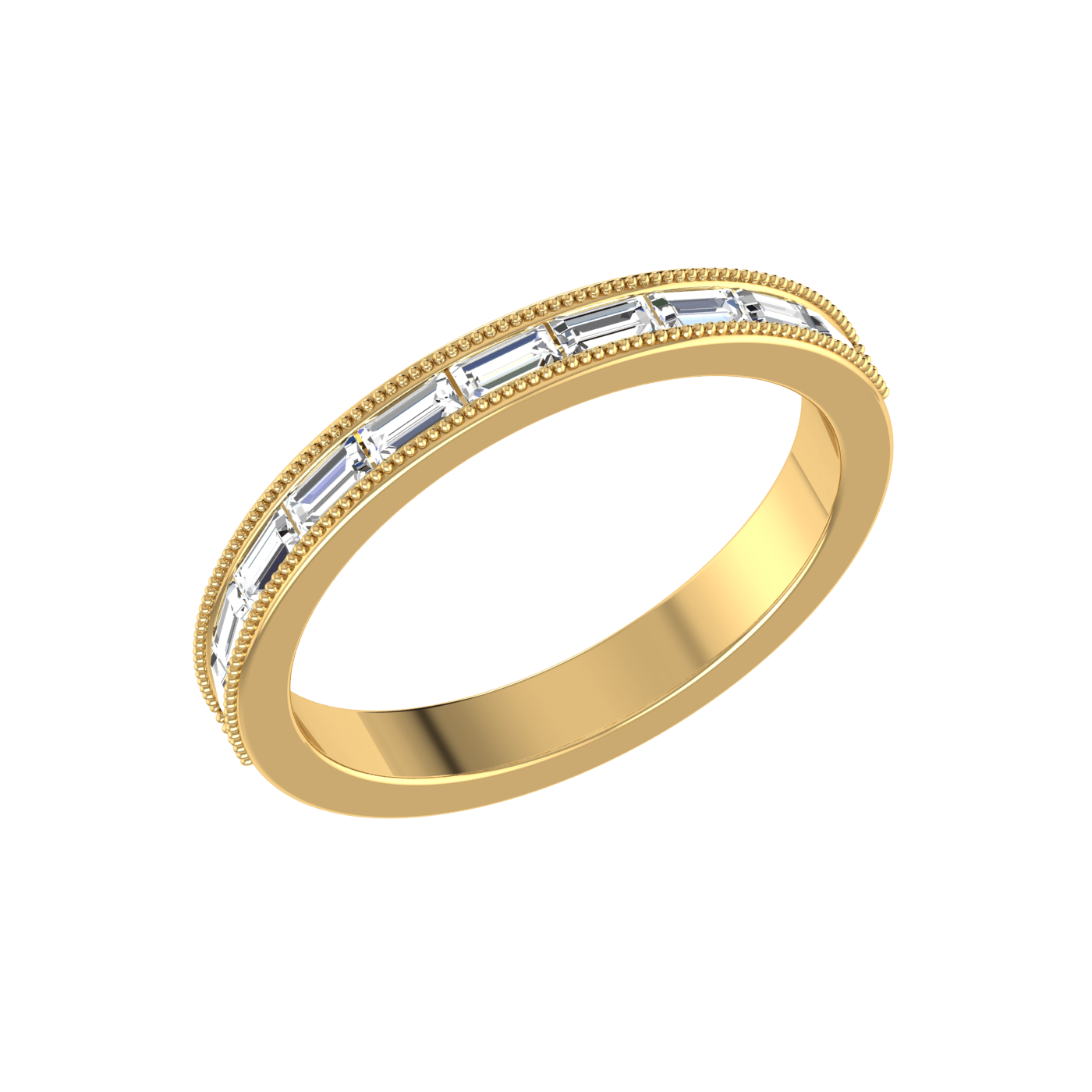 Men's Diamond Wedding Ring 8mm in 14K Gold Size 10