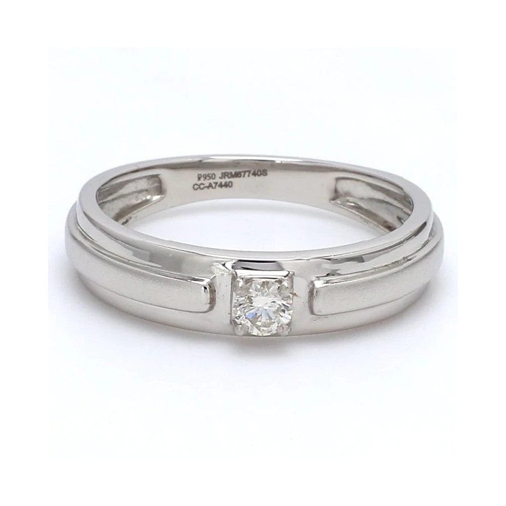 Jewelove™ Rings Men's Band only / SI IJ Harmony Platinum Couple Rings with Diamonds JL PT 530