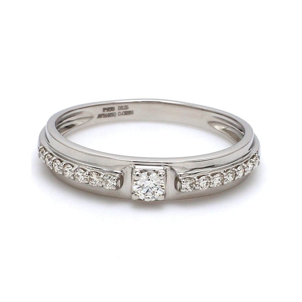 Jewelove™ Rings Women's Band only / SI IJ Harmony Platinum Couple Rings with Diamonds JL PT 530