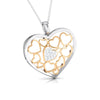 Jewelove™ Pendants Heart of Hearts Rose Gold & Platinum Pendant with Diamonds JL PT P 8105