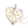Jewelove™ Pendants VVS GH Heart of Hearts Rose Gold & Platinum Pendant with Diamonds JL PT P 8105