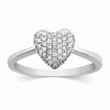 Platinum Rings in India - Heart Of Love White Gold Ring For Women JL AU 111