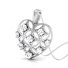 Perspective View of Platinum Love Pendant with Diamonds JL PT P 8106