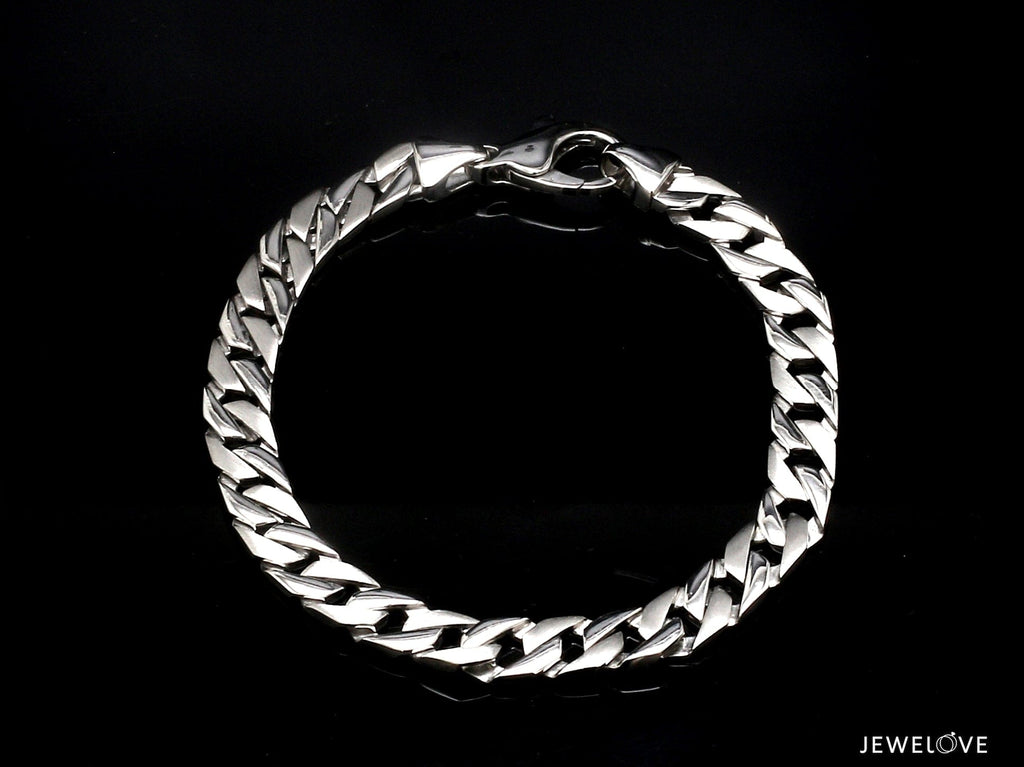 Jewelove™ Bangles & Bracelets 8 inches Heavy Platinum Bracelet for Men JL PTB 749