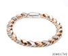 Jewelove™ Bangles & Bracelets Heavy Platinum & Gold Bracelet for Men JL PTB 641-RG