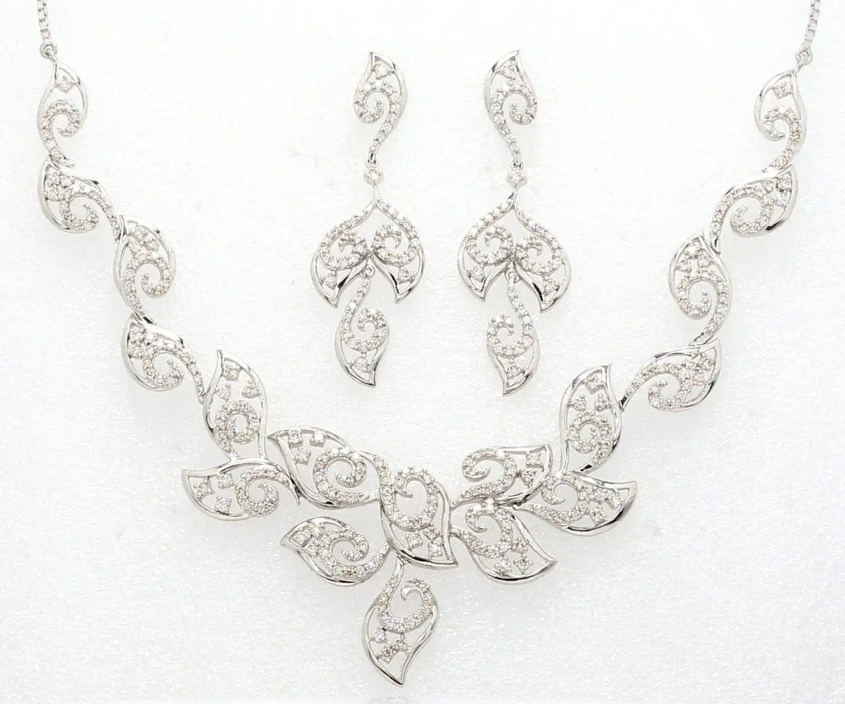 18k Platinum Filled Necklace Earrings Set W Swarovski Lab-Created Green  Emerald | eBay