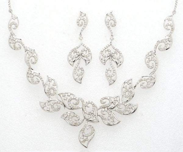 Jewelove™ Necklaces & Pendants Necklace & Earrings Heavy Platinum Necklace with Diamonds JL PT N36