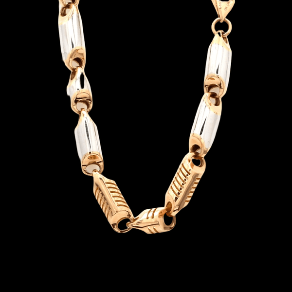 Jewelove™ Chains Heavy Platinum & Rose Gold Chain for Men JL PT CH 1002
