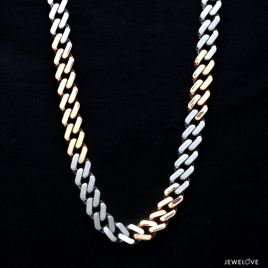 Jewelove™ Chains Heavy Platinum & Rose Gold Chain for Men JL PT CH 1210