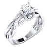 Jewelove™ Rings Women's Band only High Design Solitaire Engagement Ring with a Twist JL PT 515