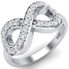 Diamond Platinum Rings in India - Infinity Of Love Platinum Diamond Ring For Women JL PT 458