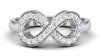 Platinum Diamond Rings - Infinity Of Love Platinum Diamond Ring For Women JL PT 458