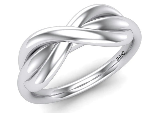 Platinum Rings - Infinity Plain Platinum Ring For Men JL PT 459 3D View