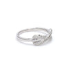Side View of Infinity Platinum Ring with Diamonds for Women JL PT 460