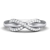 Jewelove™ Rings SI IJ / Women's Band only Infinity Platinum Ring with Diamonds for Women JL PT 460