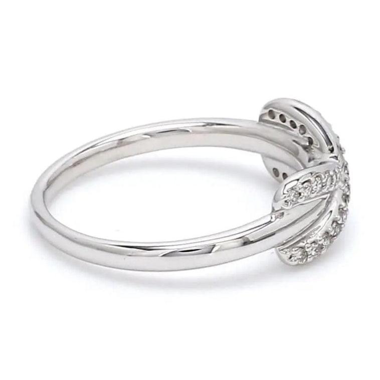 Jewelove™ Rings SI IJ / Women's Band only Infinity Platinum Ring with Diamonds for Women JL PT 460