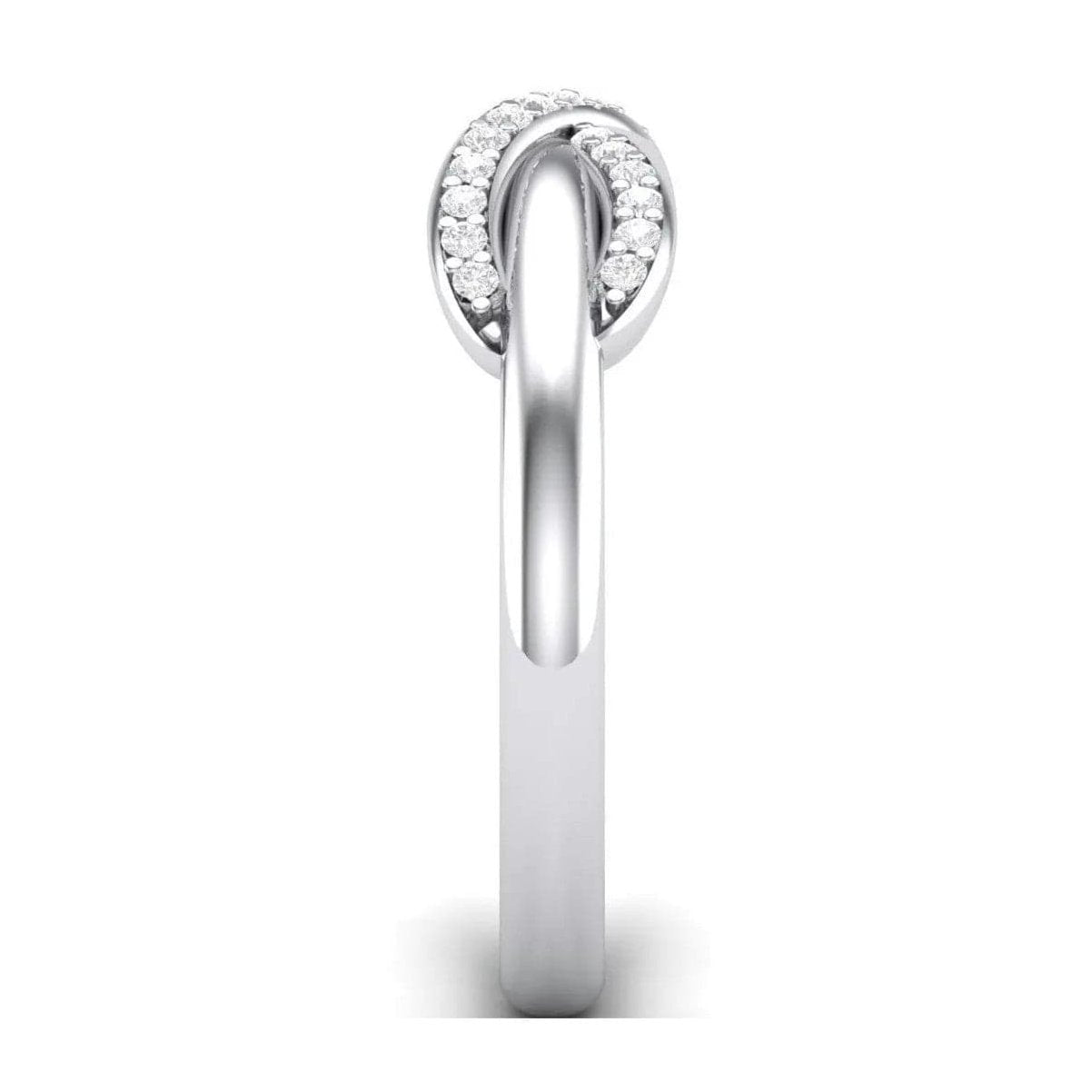 Jewelove™ Rings SI IJ / Women's Band only Infinity Platinum Ring with Diamonds for Women JL PT 460