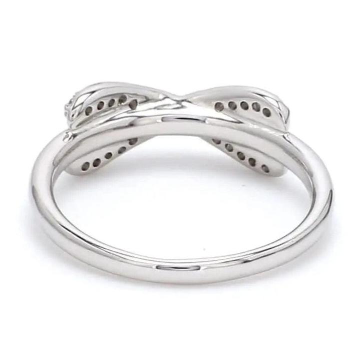 Jewelove™ Rings SI IJ / Women's Band only Infinity Platinum Ring with Diamonds for Women JL PT 460
