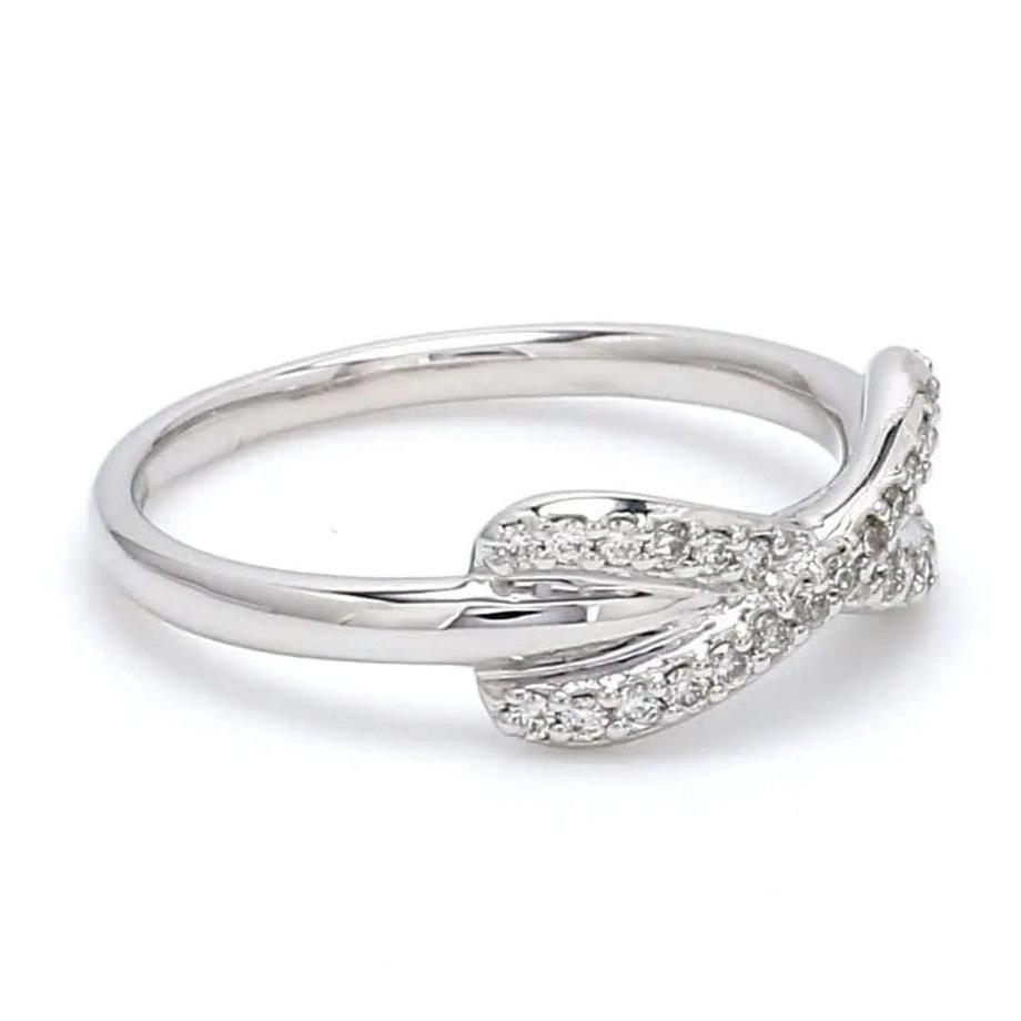 Jewelove™ Rings SI IJ / Women's Band only Infinity Platinum Ring with Diamonds for Women JL PT 460