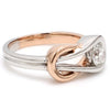 Side View of Infinity Platinum Rose Gold Solitaire Ring for Women JL PT 468-A