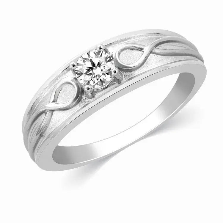 1ct Round Cut VVS1 Simulated Diamond Infinity Design Ring 14k White Gold  Plated | eBay