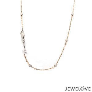 Japanese Diamond Cut Balls Platinum Rose Gold Chain JL PT CH 1257