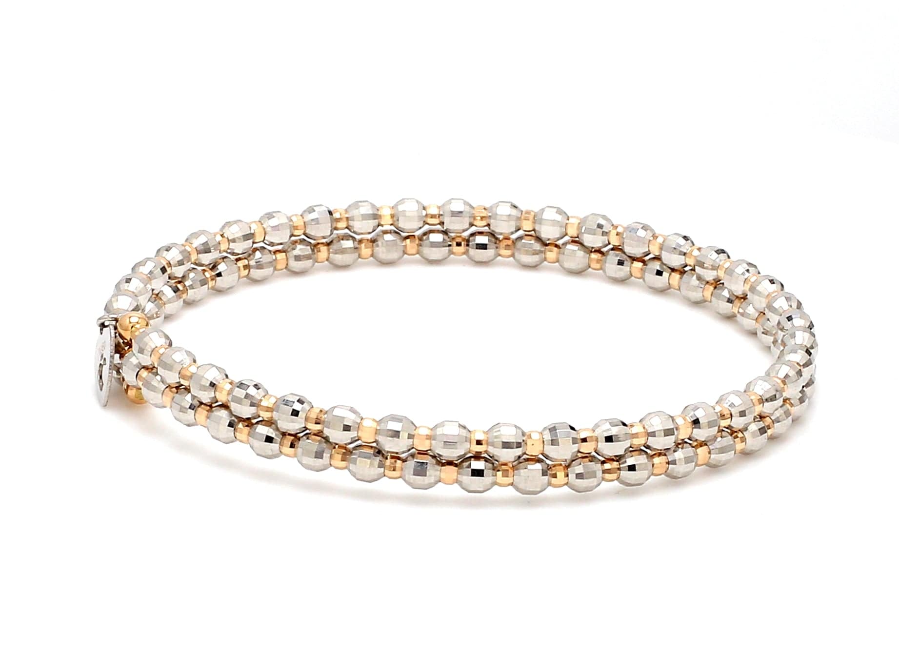 Round Mens Diamond Link Bracelet in 14k Gold