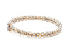 Jewelove™ Bangles & Bracelets Japanese 2-row Platinum & Rose Gold Bracelet for Women with Diamond Cut Balls JL PTB 767