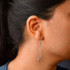 Jewelove™ Earrings Japanese Designer 2-line Platinum Earrings with Rose Gold for Women JL PT E 278