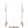 Jewelove™ Earrings Japanese Designer 2-line Platinum Earrings with Rose Gold for Women JL PT E 278